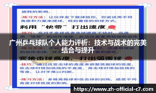 广州乒乓球队个人能力评析:技术与战术的完美结合与提升